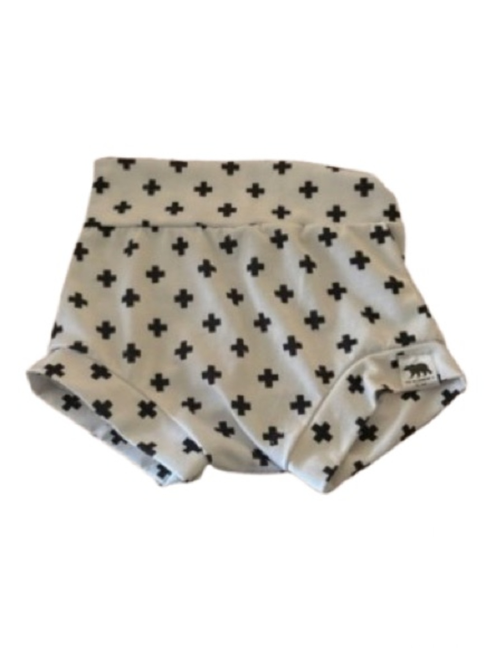Tiny Wilderness Co. White + Black Baby Shorts 12–24M